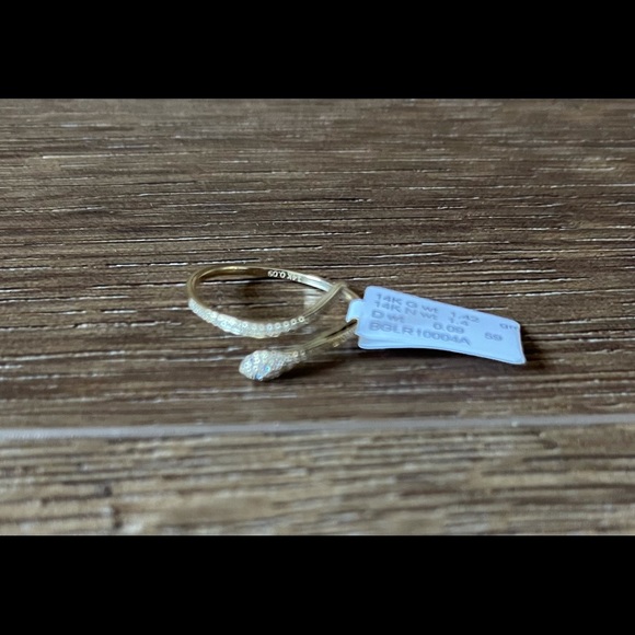 ADORNIA-NWT 14K Gold, Diamond, Sapphire Snake RING - Picture 6 of 14